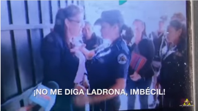 ¡Estúpida, no me diga ladrona idiota!