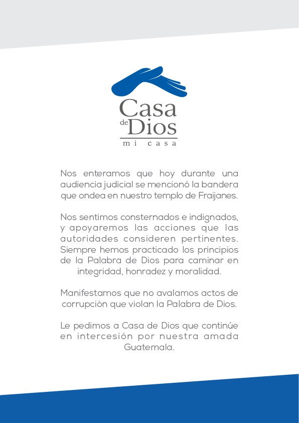 Comunicado Casa de Dios