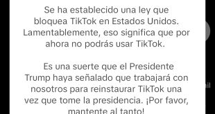 TikTok Cierra en Estados Unidos